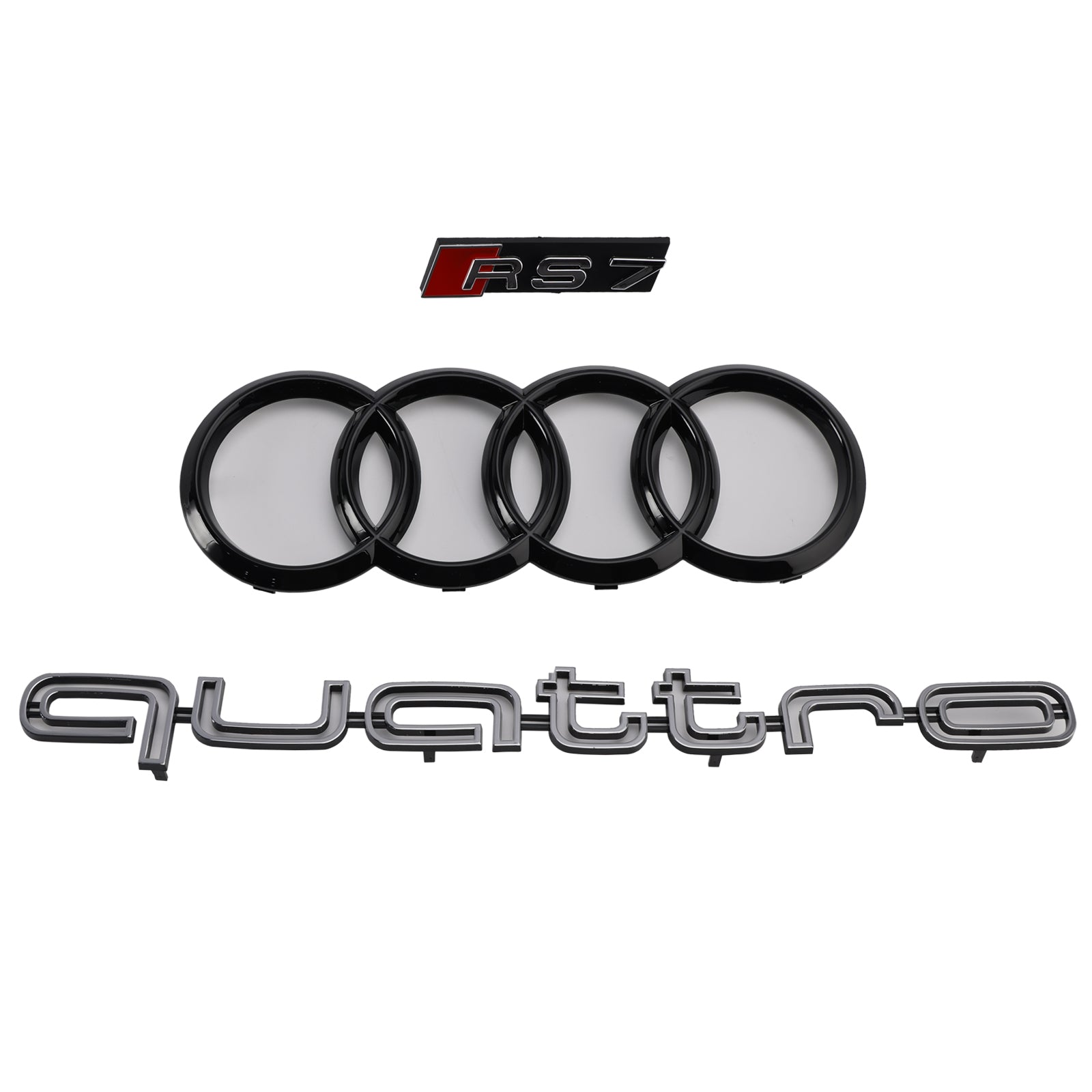 Audi A7/ A7 Sline/ S7 2012-2015 RS7 Quattro Grille avant Prise d'air Radiateur Pare-chocs Grille en nid d'abeille + emblème en anneau