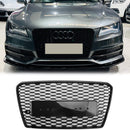 2010-2015 Audi A7/A7 S Line/S7 RS7 Style calandre nid d'abeille sport pare-chocs avant calandre noire brillante-4
