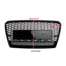 Audi A7/S7 Waben-Frontgrill 2010–2015, oberes Stoßstangennetz, schwarzes Ersatzgitter im RS-Stil-14