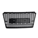 Audi A7/S7 Waben-Frontgrill 2010–2015, oberes Stoßstangennetz, schwarzes Ersatzgitter im RS-Stil-15