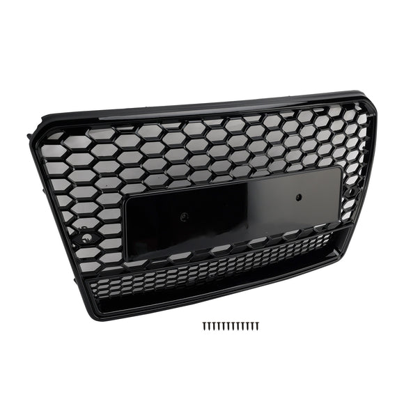 Audi A7/S7 Waben-Frontgrill 2010–2015, oberes Stoßstangennetz, schwarzes Ersatzgitter im RS-Stil