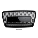 Audi A7/S7 Waben-Frontgrill 2010–2015, oberes Stoßstangennetz, schwarzes Ersatzgitter im RS-Stil-19