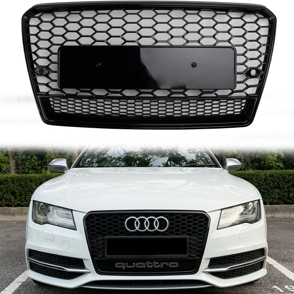 2010-2015 Audi A7/A7 Sline/S7 RS7 Quattro Style Grill pare-chocs avant en nid d'abeille maille Sport calandre noire