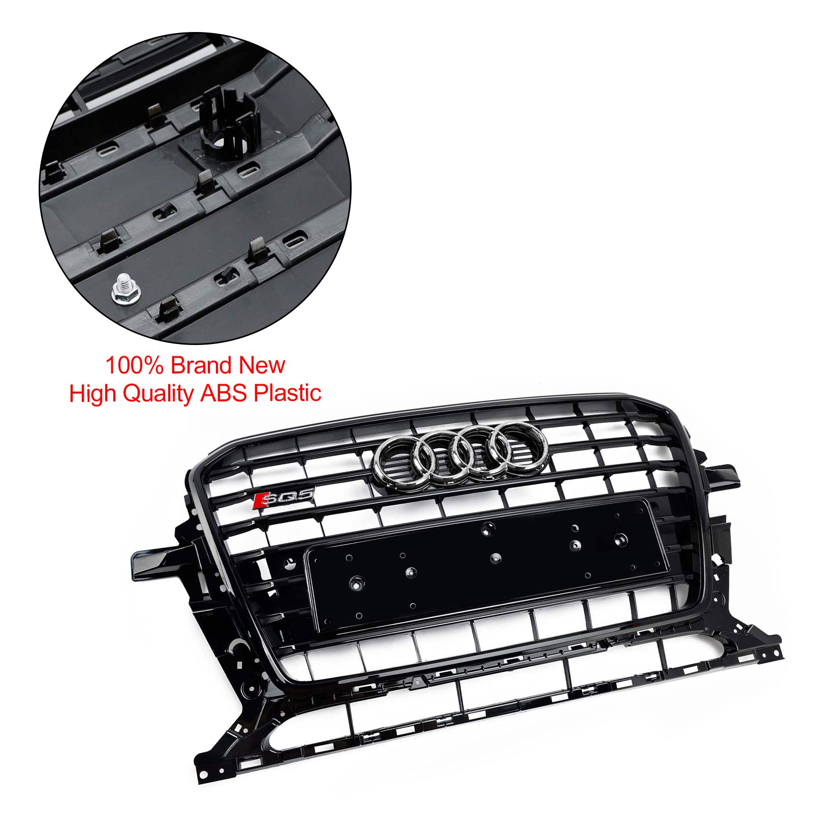 Grille de remplacement du pare-chocs avant de style Audi Q5 SQ5 8R RSQ5 / SQ5 / Q5 2013-2017