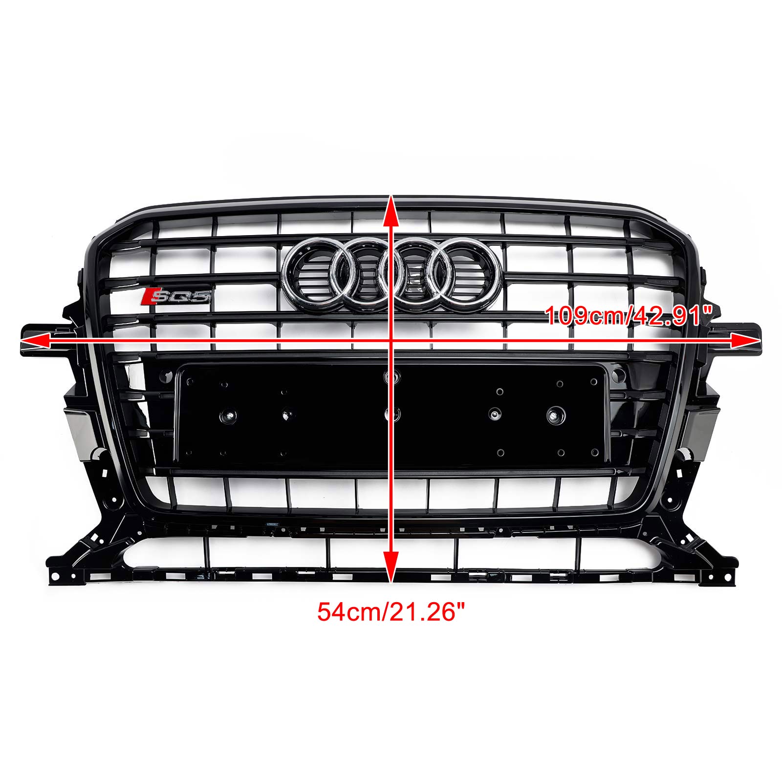 Audi Q5 SQ5 2013-2017 Calandre noire style RSQ5 Grille à lamelles horizontales