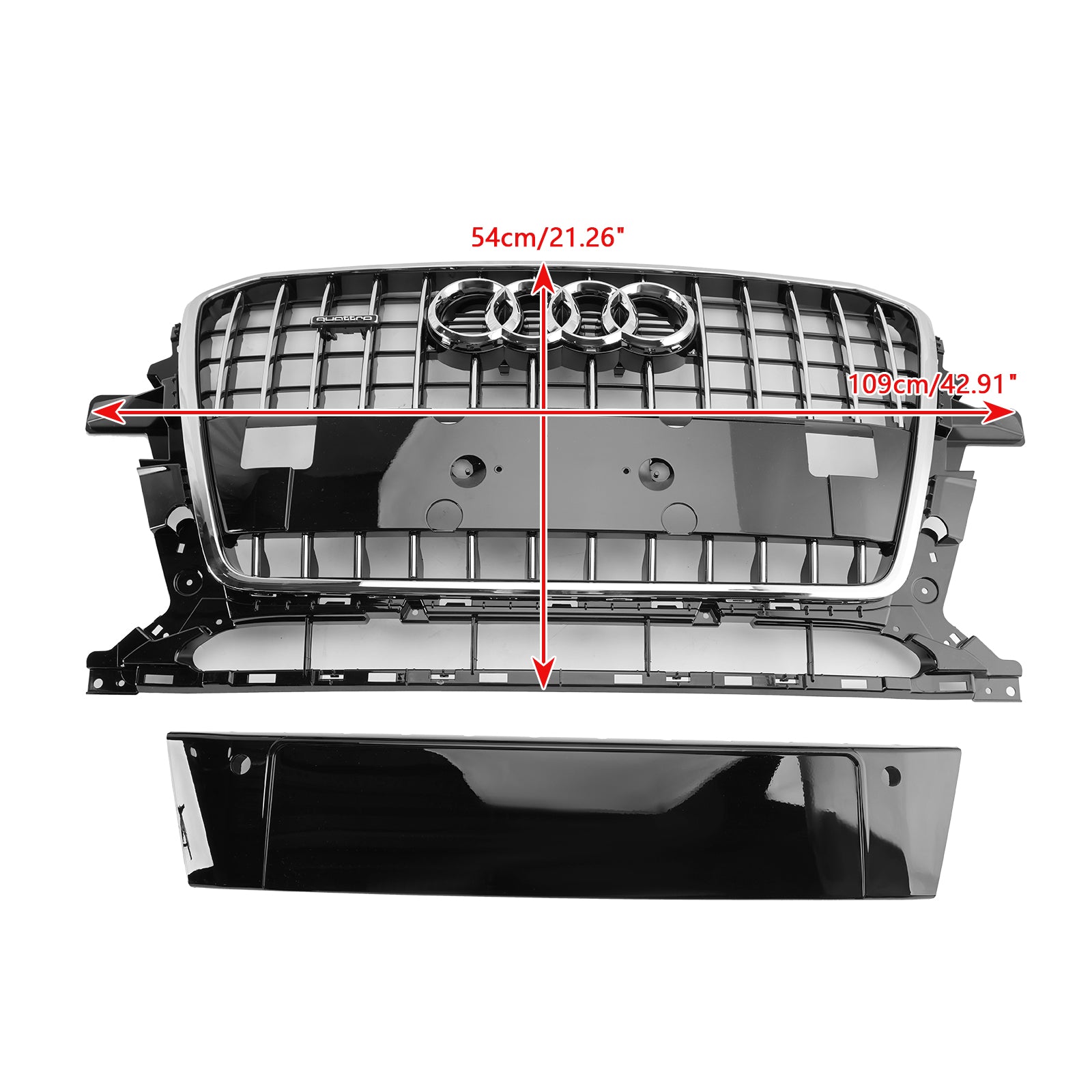 Grille de remplacement du pare-chocs avant de style Audi Q5 SQ5 8R RSQ5 / SQ5 / Q5 2013-2017