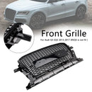 Audi 2013-2017 Q5 SQ5 RSQ5 Style Honeycomb Mesh Sport Hex Grille Gloss Black Grill-4