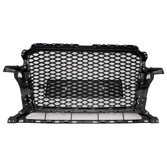 Audi 2013-2017 Q5 SQ5 RSQ5 Style Honeycomb Mesh Sport Hex Grille Gloss Black Grill