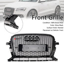 Audi 2013-2017 Q5 SQ5 RSQ5 Estilo Honeycomb Mesh Sport Hex Grille Gloss Black Grill-3