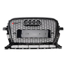 Audi 2013-2017 Q5 SQ5 RSQ5 Estilo Honeycomb Mesh Sport Hex Grille Gloss Black Grill-1