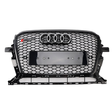 Audi 2013-2017 Q5 SQ5 RSQ5 Estilo Honeycomb Mesh Sport Hex Grille Gloss Black Grill