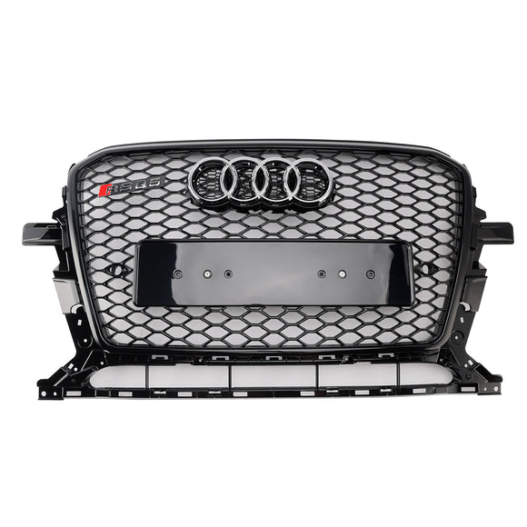 Audi 2013-2017 Q5 SQ5 RSQ5 Estilo Honeycomb Mesh Sport Hex Grille Gloss Black Grill
