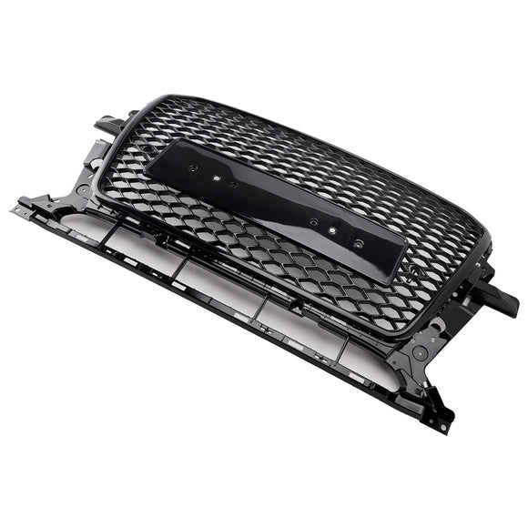 Audi 2013-2017 Q5 SQ5 RSQ5 Style Honeycomb Mesh Sport Hex Grille Gloss Black Grill