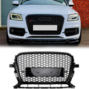 Audi 2013-2017 Q5 SQ5 RSQ5 Style Honeycomb Mesh Sport Hex Grille Gloss Black Grill-1