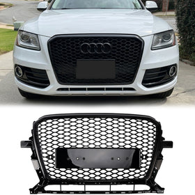 Audi 2013-2017 Q5 SQ5 RSQ5 Style Honeycomb Mesh Sport Hex Säleikkö Kiiltävä Musta Grill