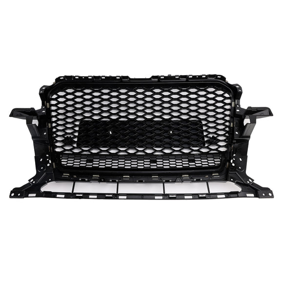 RSQ5 Honeycomb Style Grille For Audi Q5 / SQ5 2013-2017 Front Bumper Replacement Black Grill