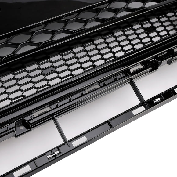 RSQ5 Honeycomb Style Grille For Audi Q5 / SQ5 2013-2017 Front Bumper Replacement Black Grill