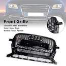 Audi Q5 SQ5 2013-2017 Glanzend zwart RSQ5-stijl grille Honingraat voorbumpergrill-3