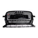 Audi Q5 SQ5 2013-2017 Glanzend zwart RSQ5-stijl grille Honingraat voorbumpergrill-1