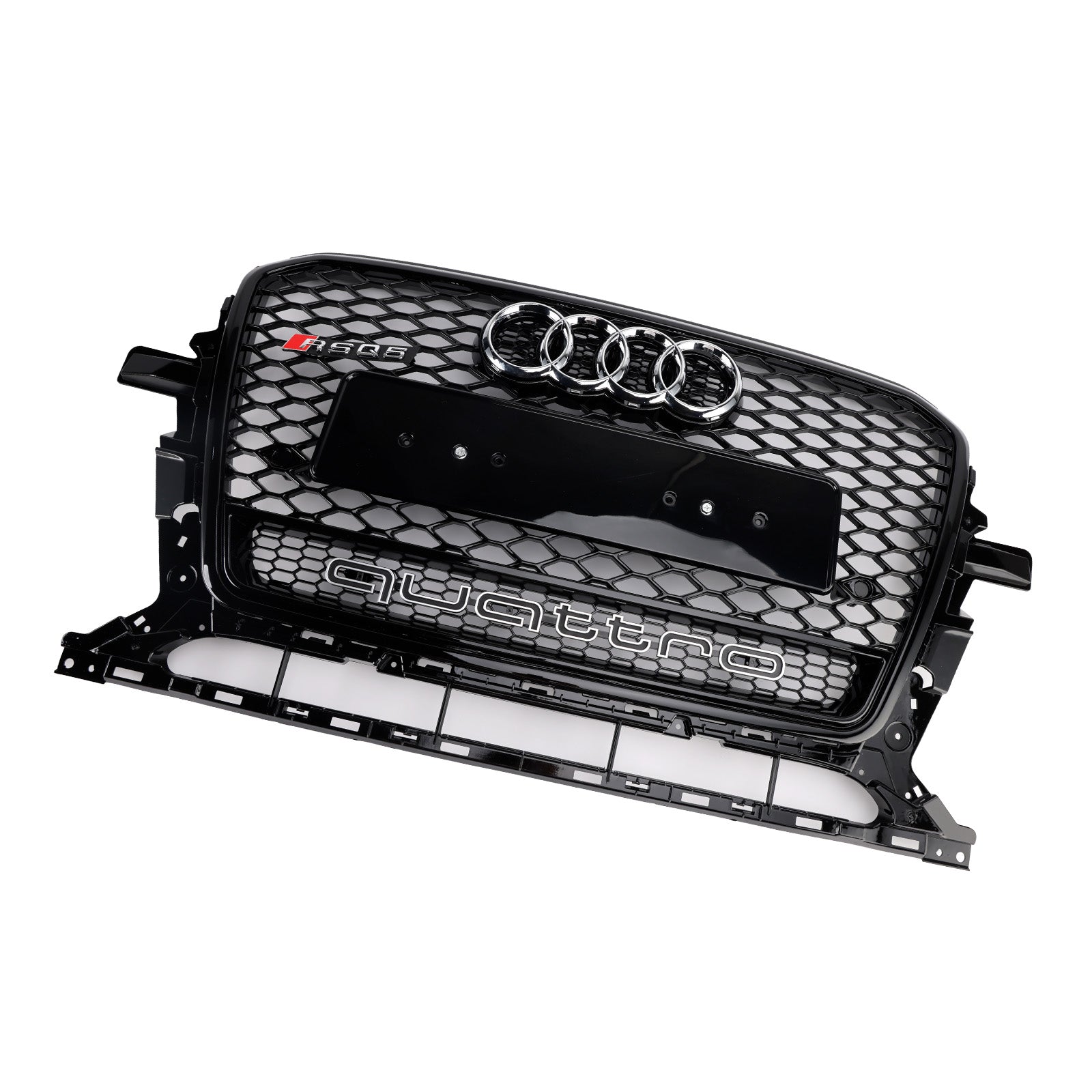 Audi Q5 SQ5 2013-2017 Parrilla de parachoques delantero de panal estilo RSQ5 negro brillante