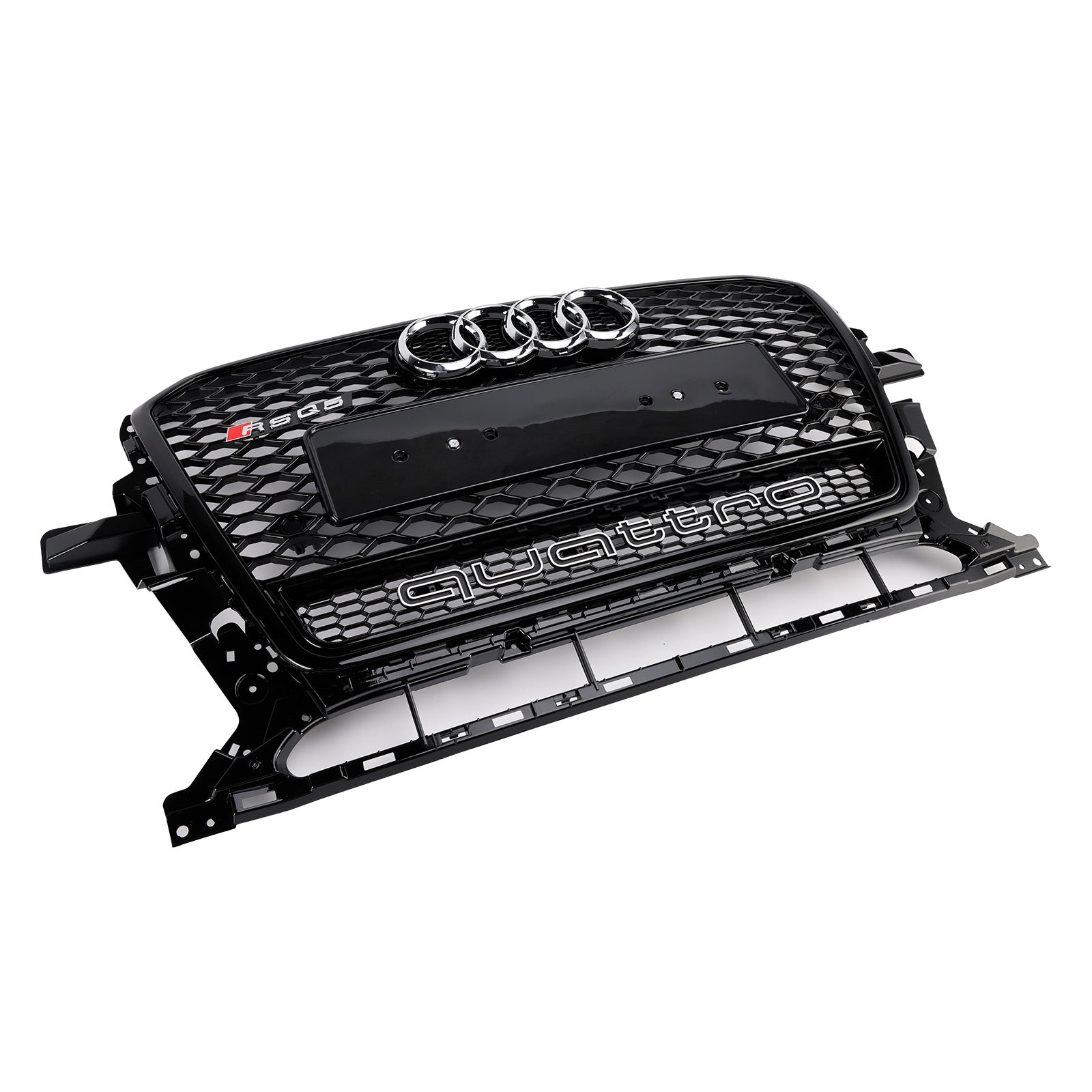 Audi Q5 SQ5 2013-2017 Parrilla de parachoques delantero de panal estilo RSQ5 negro brillante