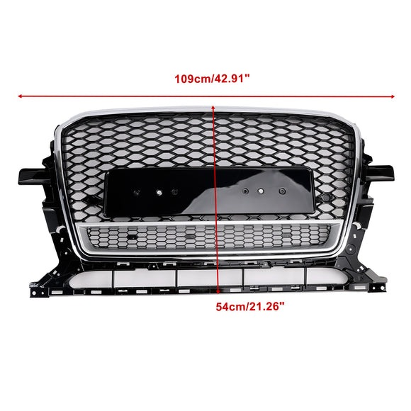 2013-2017 Audi Q5/Q5 Sline/SQ5 hunajakenno etusäleikkö ylempi puskuri musta verkkokorvaus RS Quattro Style Grill