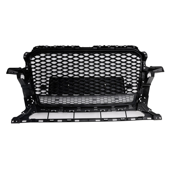 RSQ5 Honeycomb Style Grille For Audi Q5 / SQ5 2013-2017 Front Bumper Replacement Black Grill