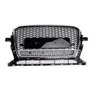 RSQ5 Honeycomb Style Grille For Audi Q5 / SQ5 2013-2017 Front Bumper Replacement Black Grill-19