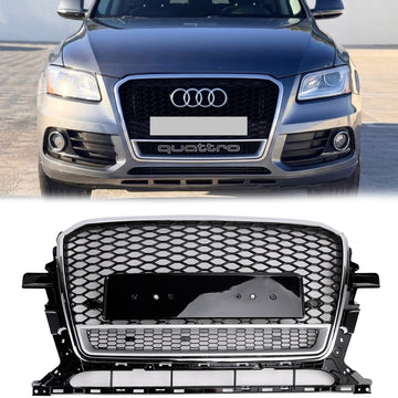 2013-2017 Audi Q5 / SQ5 Chrome Frmae Front Grille RS Quattro Styel Honeycomb Front Bumper Grille