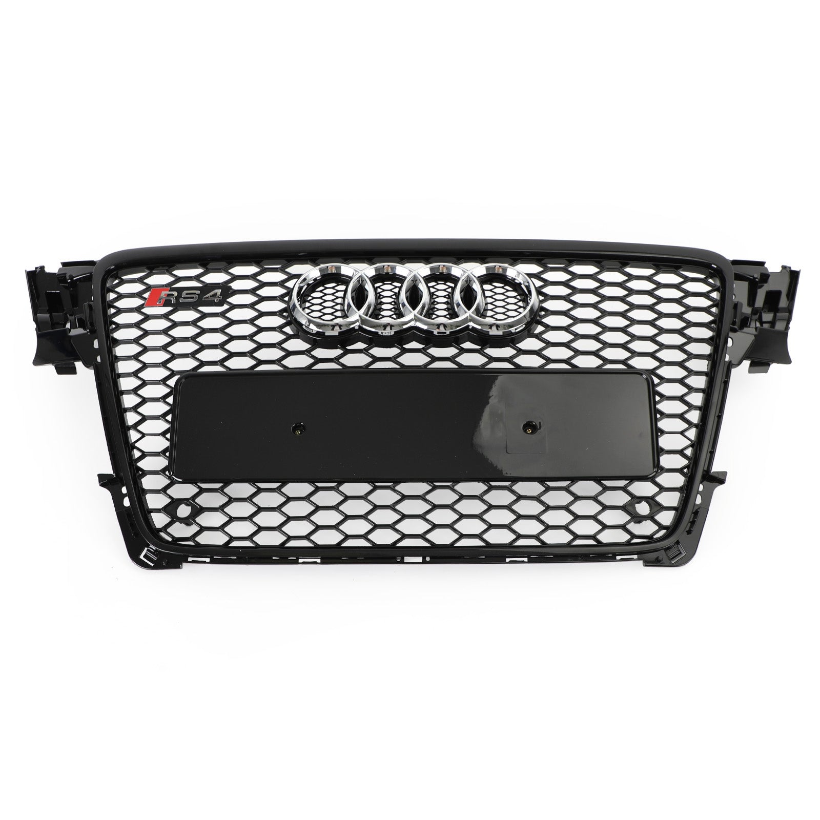 Reemplazo de parrilla delantera para Audi 2008-2012 A4/S4 B8, estilo RS4, rejilla deportiva de malla hexagonal en color negro