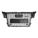 Audi 2008-2012 A4/S4 B8 Reemplazo de parrilla RS4 Estilo Honeycomb Sport Mesh Hex Grille Negro-16