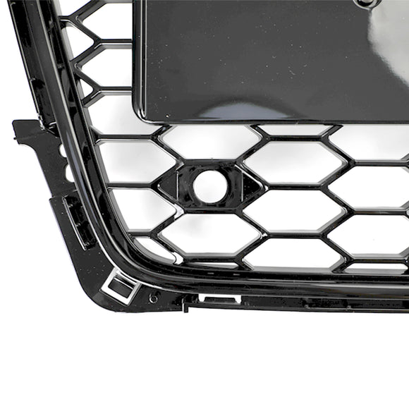 2008–2012 Audi A4/A4 Avant/S4 B8 RS4 Style Honeycomb Sport Mesh Hex Grill, glänzend schwarzer Kühlergrill