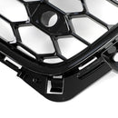 2008-2012 Audi A4 / A4 Avant B8 RS4 Style Honeycomb Mesh Hex Grill Gloss Black Grille + Fog Light Grille-10