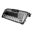 2008-2012 Audi A4 / A4 Avant B8 RS4 Style Honeycomb Mesh Hex Grill Gloss Black Grille + Fog Light Grille-13