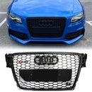 Audi 2008-2012 A4/S4 B8 Reemplazo de parrilla RS4 Estilo Honeycomb Sport Mesh Hex Grille Negro-24