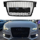 2008–2012 Audi A4/A4 Avant/S4 B8 RS4 Style Honeycomb Sport Mesh Hex Grill, glänzend schwarzer Kühlergrill-2