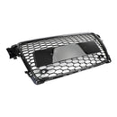 2008–2012 Audi A4/A4 Avant/S4 B8 RS4 Style Honeycomb Sport Mesh Hex Grill, glänzend schwarzer Kühlergrill-9