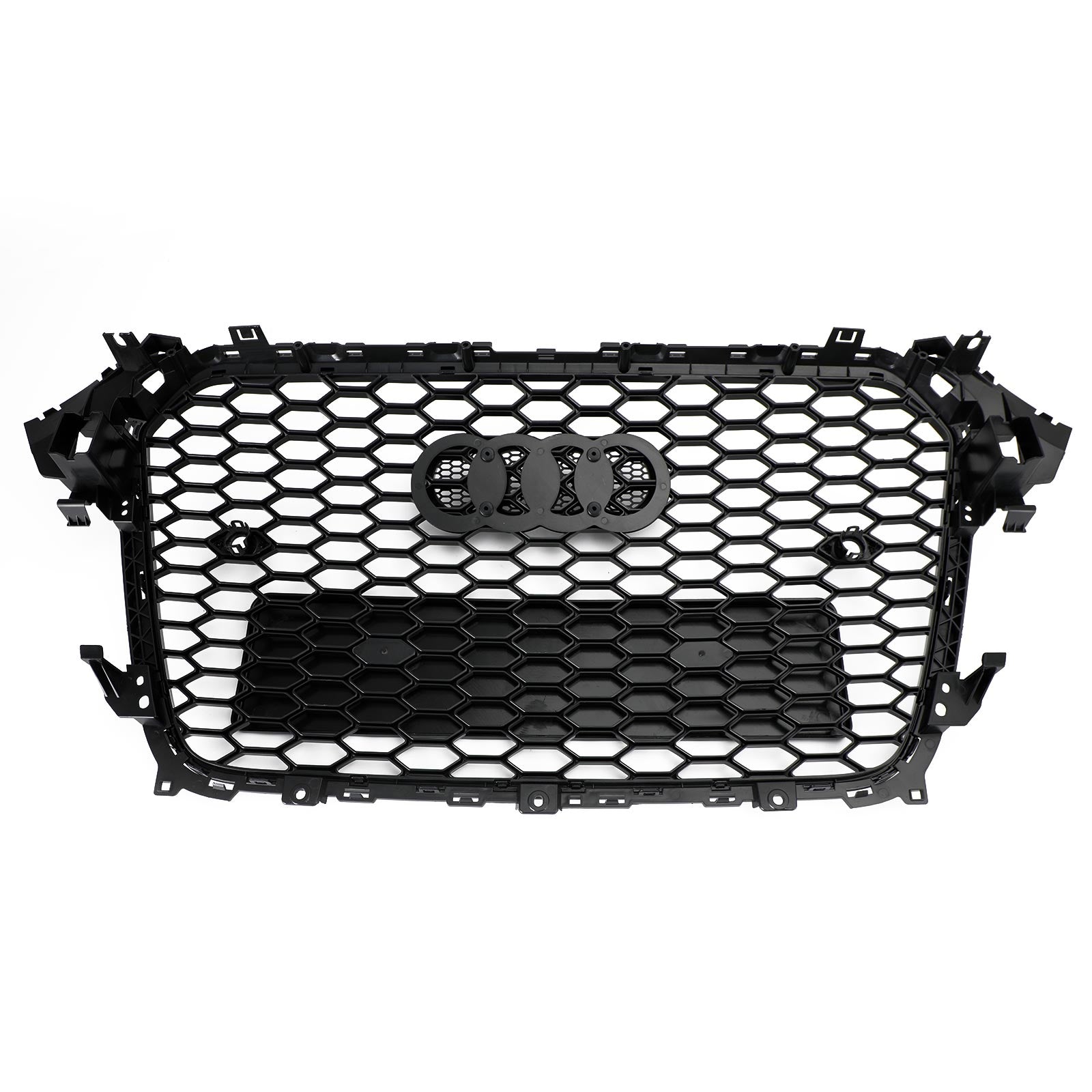 Audi 2013-2016 A4 S4 Grille en nid d'abeille Style RS4 Grille de pare-chocs avant en maille noir brillant