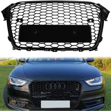 2012-2016 Audi A4/A4 Sline/S4 grade RS4 estilo malha amortecedor dianteiro grade preta brilhante