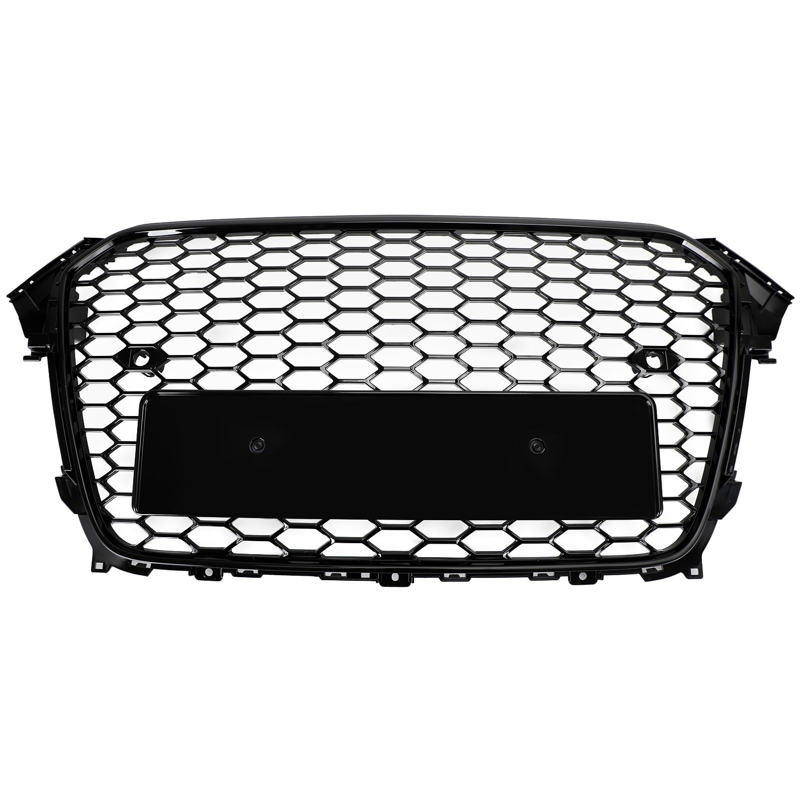 Audi 2013-2016 A4 S4 Honeycomb Grill RS4 Style Mesh Front Bumper Grille Gloss Black