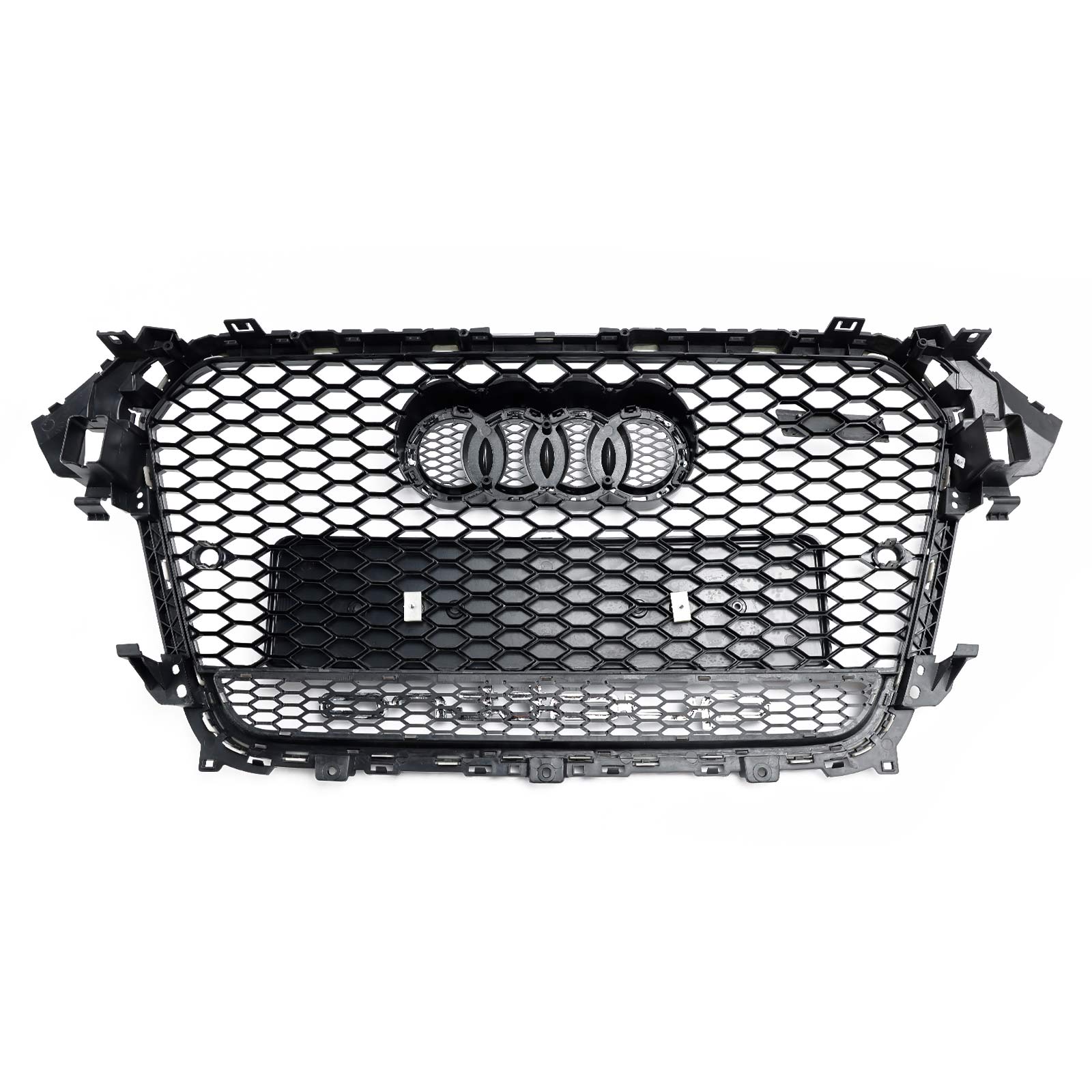 2012-2016 Audi A4 / A4 Sline / S4 B8.5 Front Black Honeycomb RS Style Grille With Silver Ring Emblem