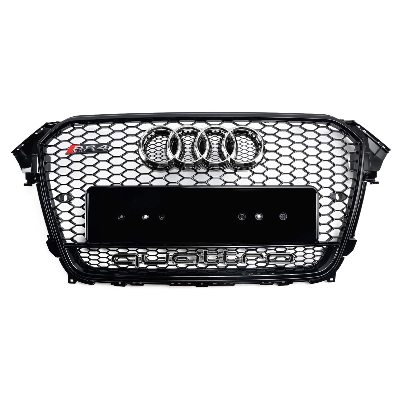 Audi A4/S4 B8.5 2013-2016 With Quattro RS4 Style Front Bumper Grill Replacement Black Grille