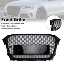 2013–2016 Audi A4/A4 Sline/S4 RS4 Quattro Stil Grill Frontstoßstange Schwarz Ersatzgitter-15