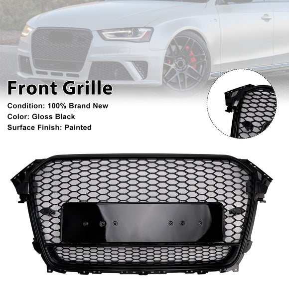 2013–2016 Audi A4/A4 Sline/S4 RS4 Quattro Stil Grill Frontstoßstange Schwarz Ersatzgitter