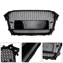 Audi A4/S4 B8.5 2012-2016 With Quattro RS4 Style Front Bumper Grill Replacement Black Grille-6