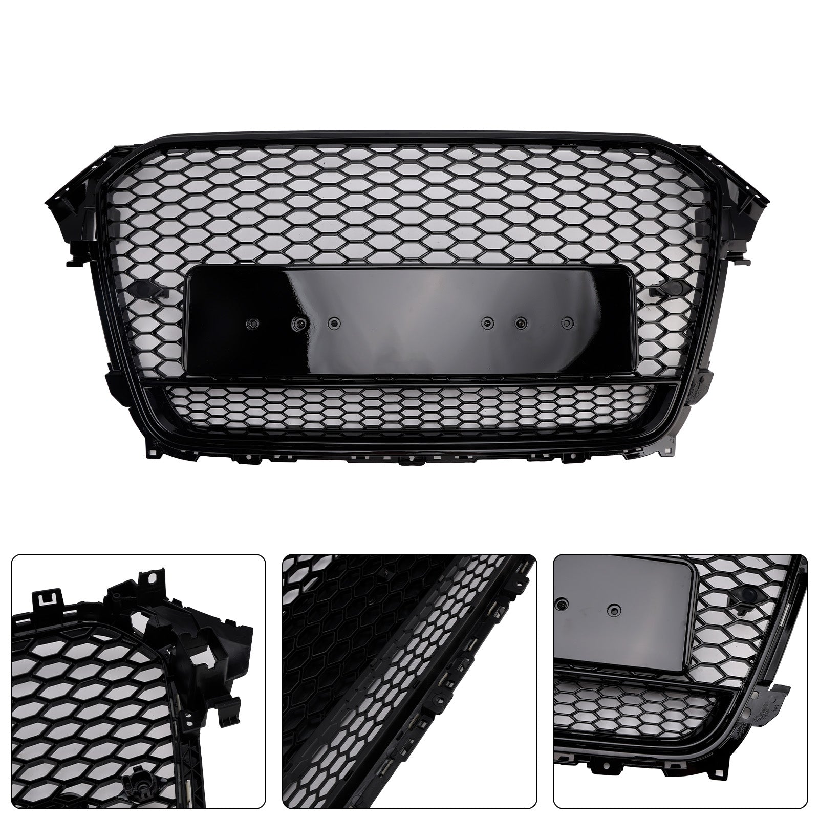 Audi A4/S4 B8.5 2012–2016 mit Quattro RS4-Stil, Ersatz-Frontstoßstangengrill, schwarzer Kühlergrill