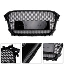 Audi A4 / A4 Sline / S4 2012-2016 Honeycomb RS Style Front Grill Upper Bumper Replacement Black Grille-16