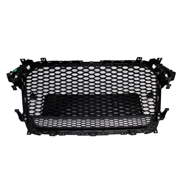 Audi A4 / A4 Sline / S4 2012-2016 Honeycomb RS Style Front Grill Upper Bumper Replacement Black Grille