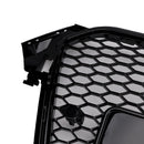 Audi A4/A4 S Line/S4 B8.5 2012 2013 2014 2015 2016 Estilo RS4 Parrilla negra brillante Malla de nido de abeja Parrilla delantera hexagonal deportiva con emblema-7