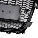 Audi A4 / A4 Sline / S4 2012-2016 Honeycomb RS Style Front Grill Upper Bumper Replacement Black Grille-13